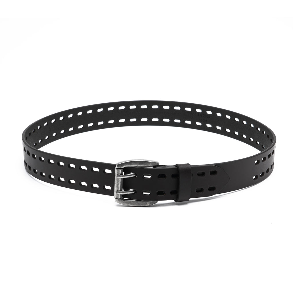 Mens Classic Genuine Leather Belt Jeans Solid Belts for Men 1.5inch Width La2099-Brown