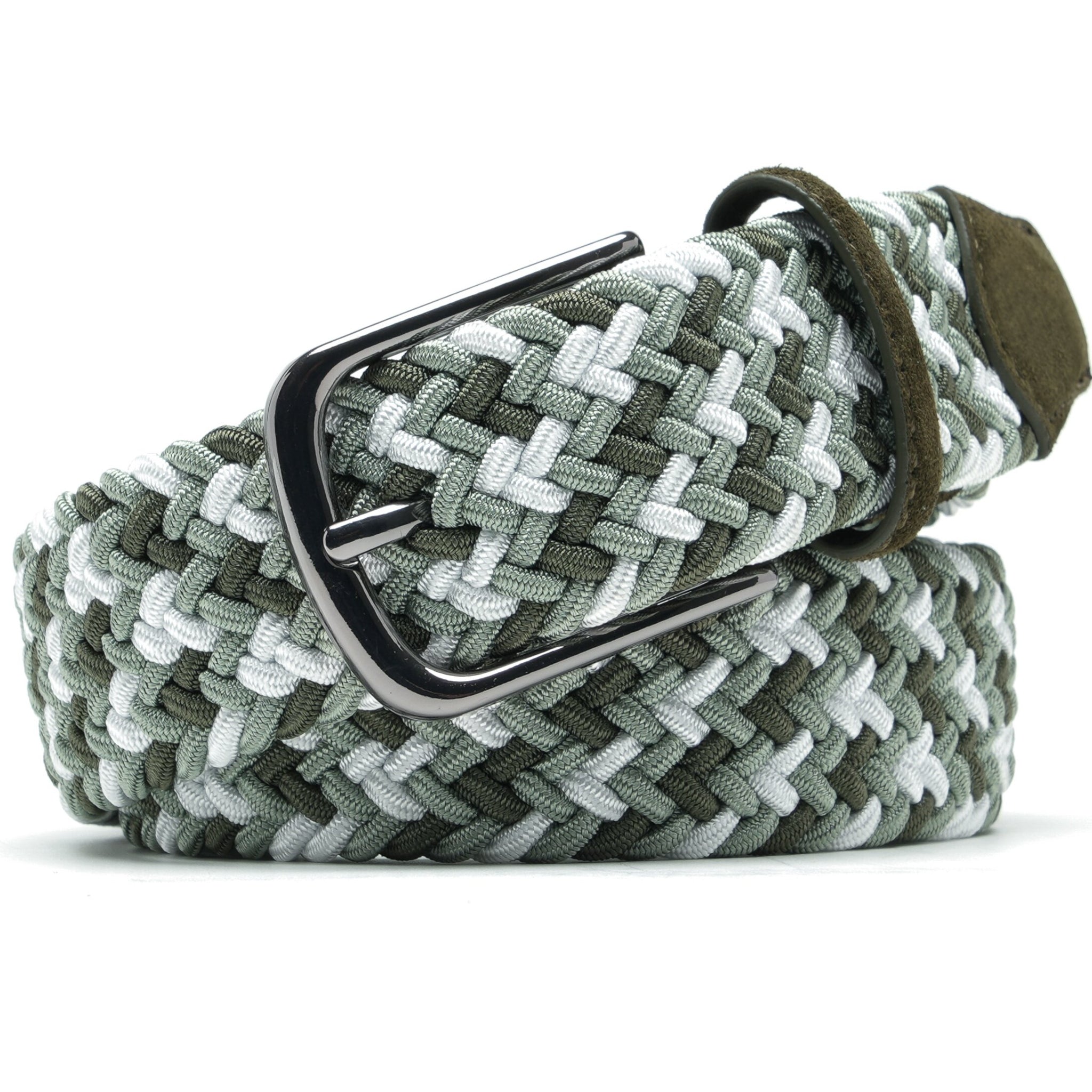 Fabio Valenti Men's Stretch Belt,Woven Braided Web Belt 1 3/8 for Golf Casual Pants Jean La2115 #2 Main image