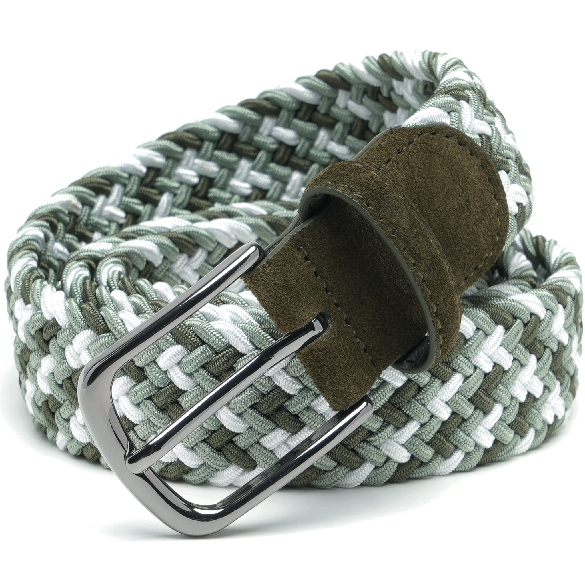 Fabio Valenti Men's Stretch Belt,Woven Braided Web Belt 1 3/8 for Golf Casual Pants Jean La2115 #2 Secondary image