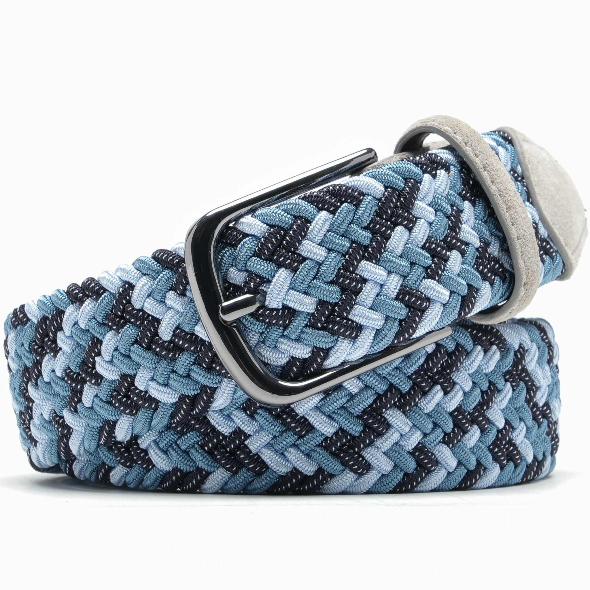 Fabio Valenti Men's Stretch Belt,Woven Braided Web Belt 1 3/8 for Golf Casual Pants Jean La2115 #3 Main image