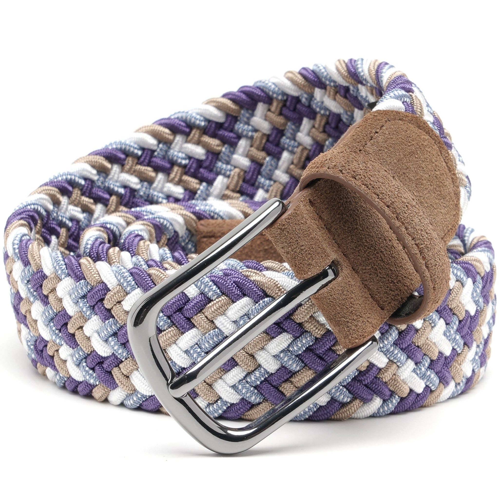 Fabio Valenti Men's Stretch Belt,Woven Braided Web Belt 1 3/8 for Golf Casual Pants Jean La2115 #5 Secondary image