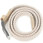 Mens Belt - Braided Stretch Golf Belt for Men 1 3/8"- Mens Gift for Golf Pants La2116 - Beige