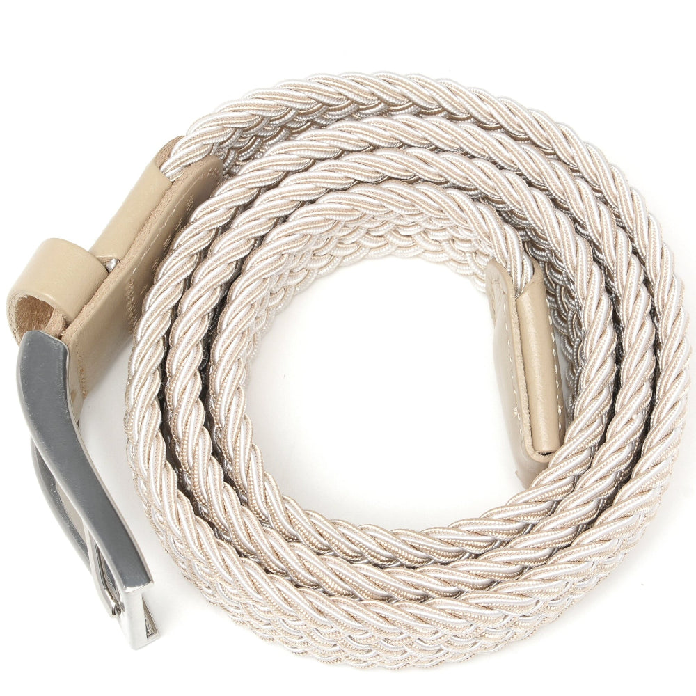 Mens Belt - Braided Stretch Golf Belt for Men 1 3/8"- Mens Gift for Golf Pants La2116 - Beige