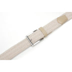 Mens Belt - Braided Stretch Golf Belt for Men 1 3/8"- Mens Gift for Golf Pants La2116 - Beige