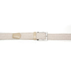 Mens Belt - Braided Stretch Golf Belt for Men 1 3/8"- Mens Gift for Golf Pants La2116 - Beige