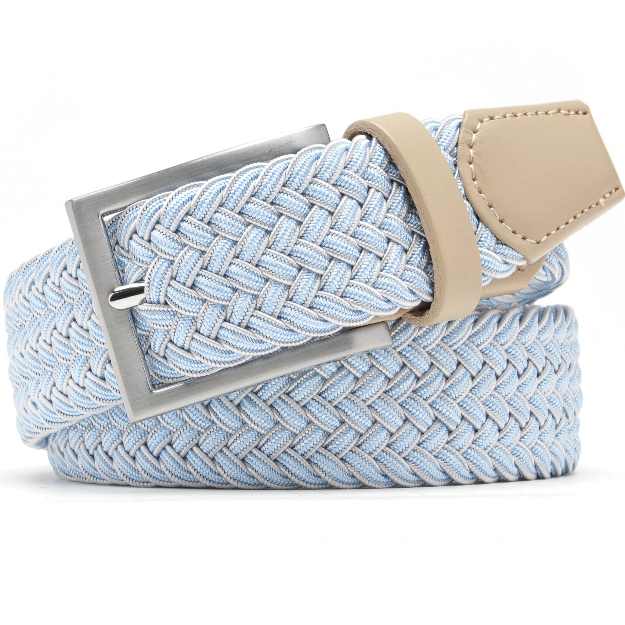 Mens Belt - Braided Stretch Golf Belt for Men 1 3/8"- Mens Gift for Golf Pants La2116 #2 Secondary image