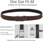 Men's Leather Ratchet Belt with Automatic Buckle