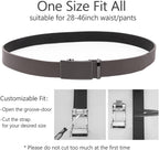 Men's Leather Ratchet Belt with Automatic Buckle