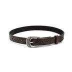 Kids' 1-Inch Embossed Leather Belt with Interchangeable Buckle