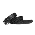 Vintage Embossed Leather Belt Strap – Interchangeable Buckle Belt Strap