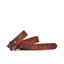 Vintage Embossed Leather Belt Strap – Interchangeable Buckle Belt Strap - Cognac