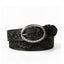 Men's 1.5-Inch Embossed Leather Casual Belt with Oval Buckle