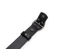 Men's 1.5-Inch Embossed Leather Casual Belt with Oval Buckle