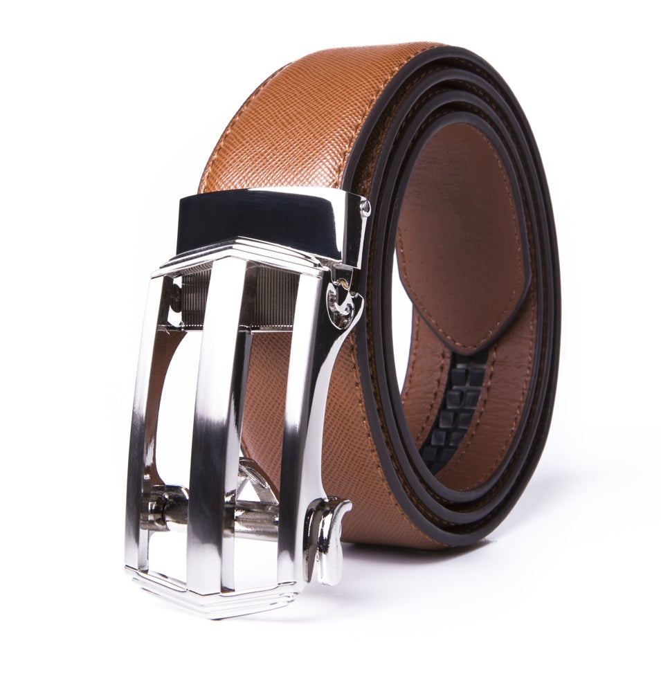 Minimalist Hollow Automatic Buckle Business Belt for Men