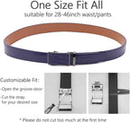 Men's Crocodile Embossed Ratchet Belt – Automatic Dress Belt for Business & Casual Wear