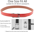 Men's Crocodile Embossed Ratchet Belt – Automatic Dress Belt for Business & Casual Wear