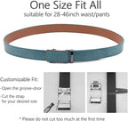 Men's Crocodile Embossed Ratchet Belt – Automatic Dress Belt for Business & Casual Wear