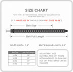 Men's Full-Grain Leather Double Prong Belt for Jeans and Casual Wear