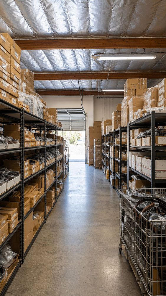 Fabio Valenti first US warehouse San Dimas California - men's leather belt distribution facility by Landmark International Group