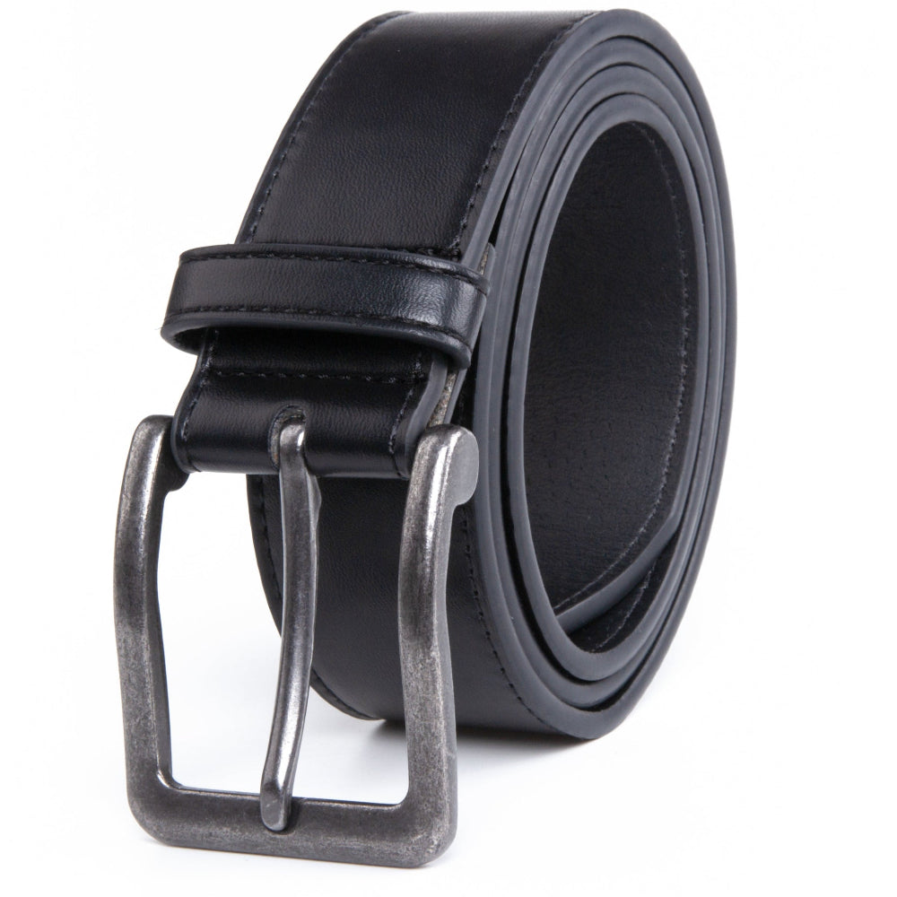 Men's Wide Leather Belt – Antique Silver Pin Buckle Casual Belt Secondary image