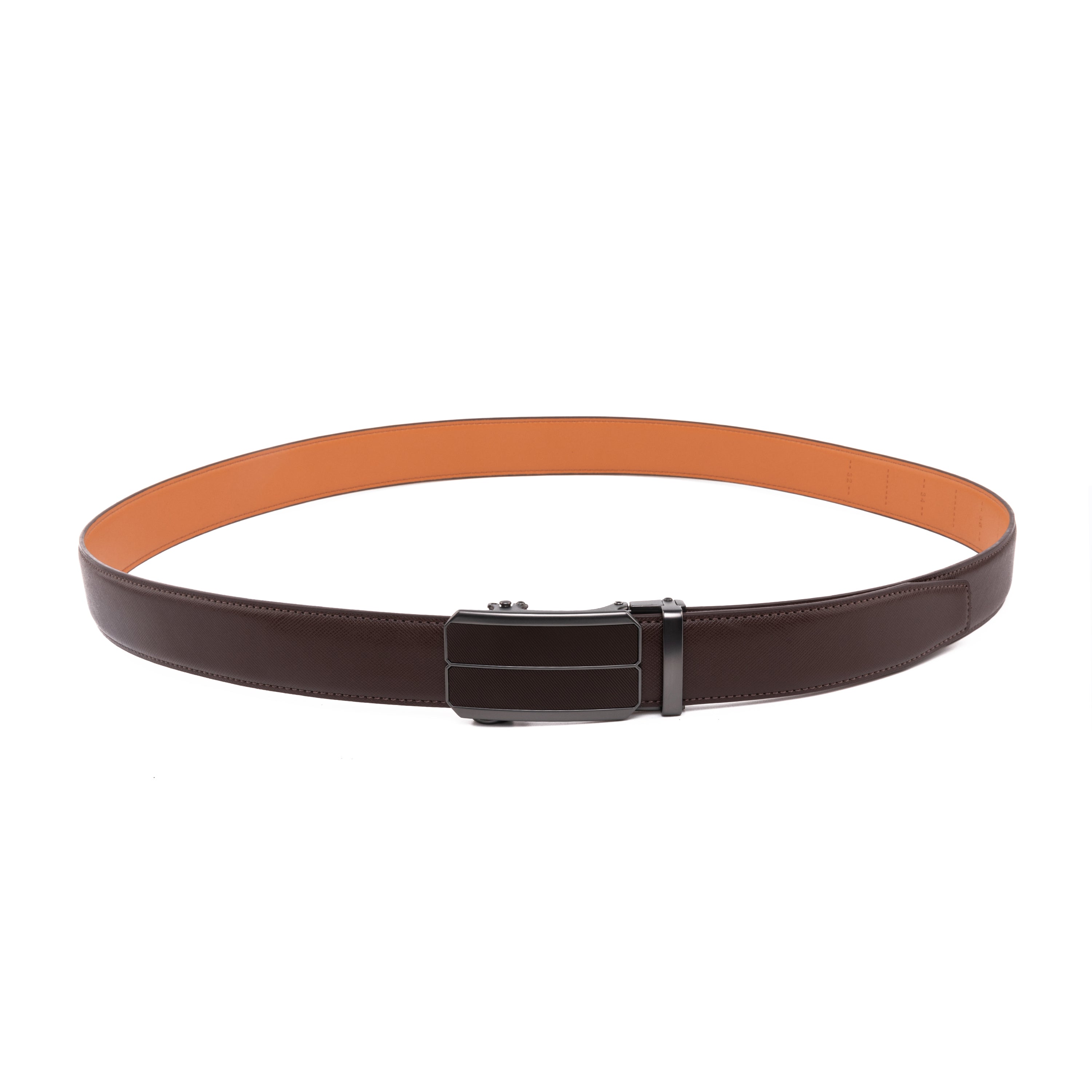 Fabio Valenti Mens Leather Ratchet Belt No Holes Belt LA2092